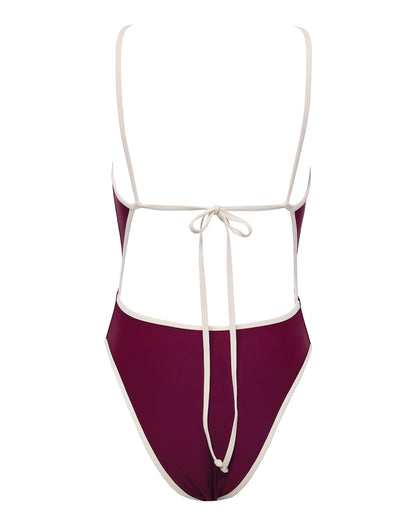 RILEY ONE PIECE - BLOCKED - BORDEAUX