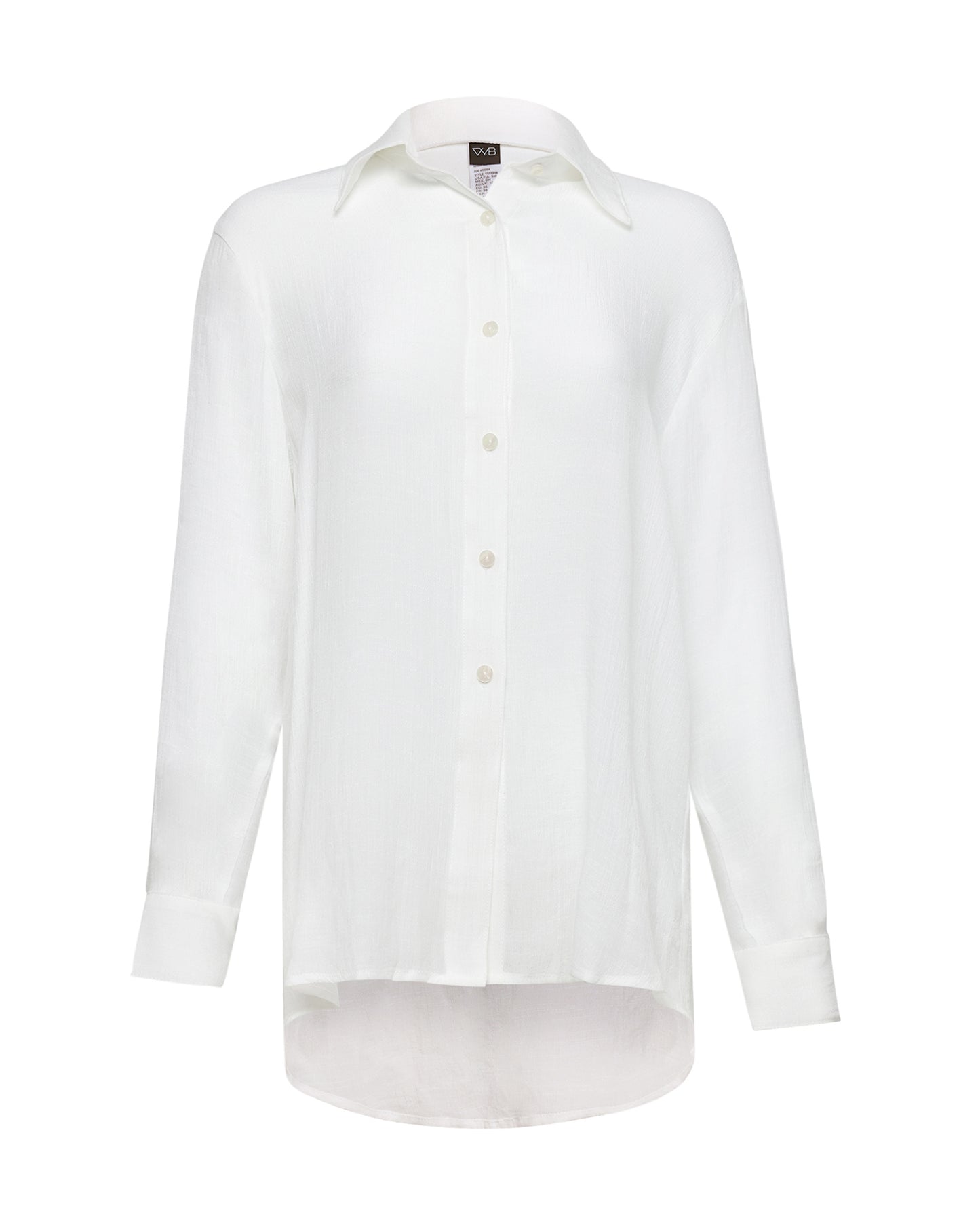 DYLAN WOVEN BOYFRIEND SHIRT- WHITE