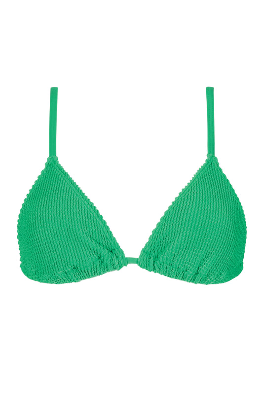 HOLLY TOP - SPRING GREEN CRINKLE